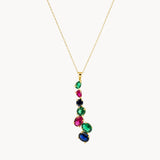 Pendant with Colored Quartzes