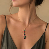 Pendant with Colored Quartzes