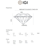 COLGANTE DIAMANTE CREADO 0.76 QUILATES MARQUISE CERTIFICADO IGI