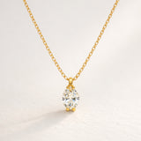 COLGANTE DIAMANTE CREADO 0.76 QUILATES MARQUISE CERTIFICADO IGI