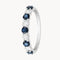 ANILLO MEDIA ALIANZA CARRIL ZAFIROS 3MM Y DIAMANTES