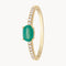 ANILLO ESMERALDA OVAL HORIZONTAL Y DIAMANTES