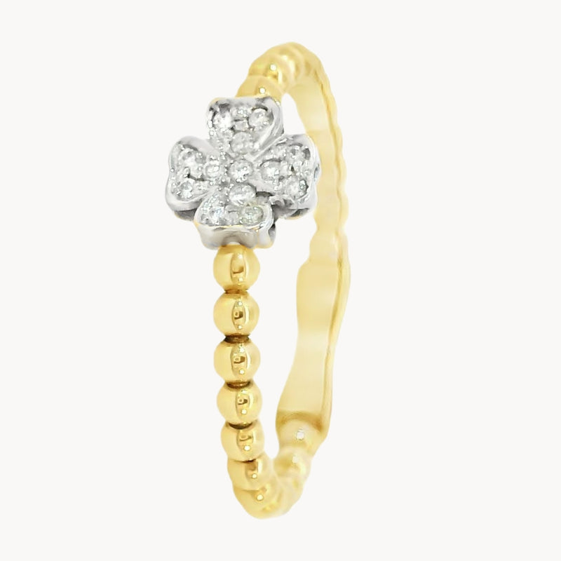 ANILLO CRUZ CON DIAMANTES 0.13 QUILATES BRITNEY
