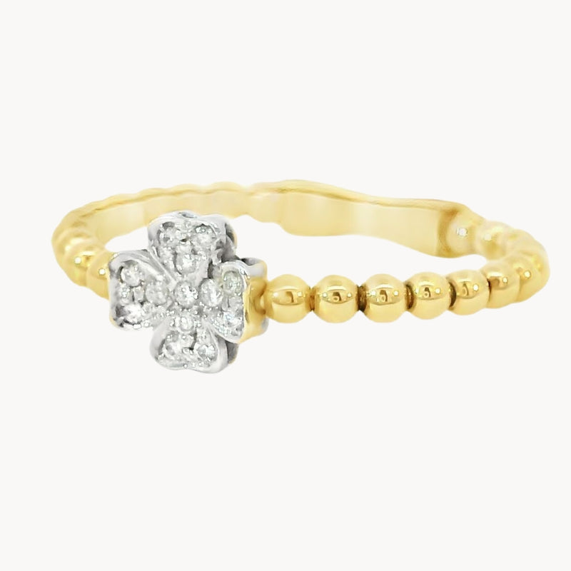 ANILLO CRUZ CON DIAMANTES 0.13 QUILATES BRITNEY