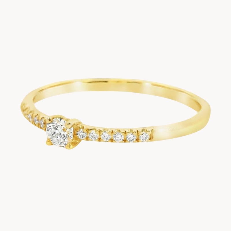 ANILLO SOLITARIO CON DIAMANTES 0.15 QUILATES MABELLE