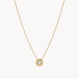 COLGANTE DIAMANTE CHATON 0.10 QUILATES PUNTO DE LUZ