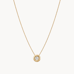 COLGANTE DIAMANTE CHATON 0.10 QUILATES PUNTO DE LUZ