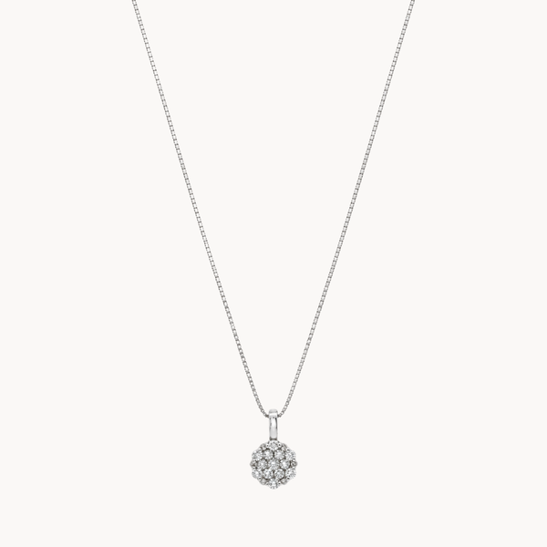 COLGANTE ROSETON DE DIAMANTES BRILLANTES