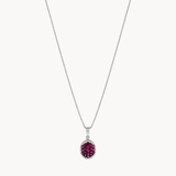 RUBY PENDANT WITH DIAMOND HALO