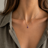 RUBY PENDANT WITH DIAMOND HALO