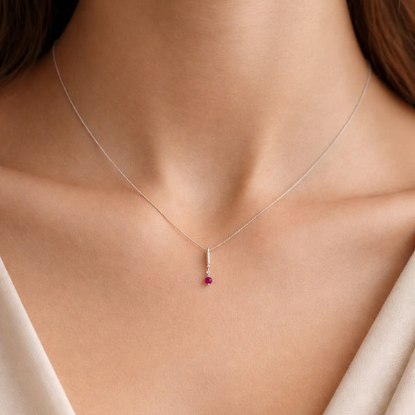 COLGANTE RUBI Y DIAMANTES KEELY