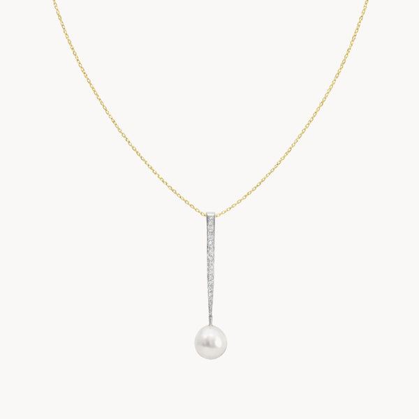 COLAR PÉROLA E DIAMANTES AMALIE