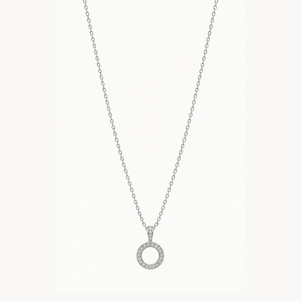COLGANTE ARO CON DIAMANTES EN PAVE