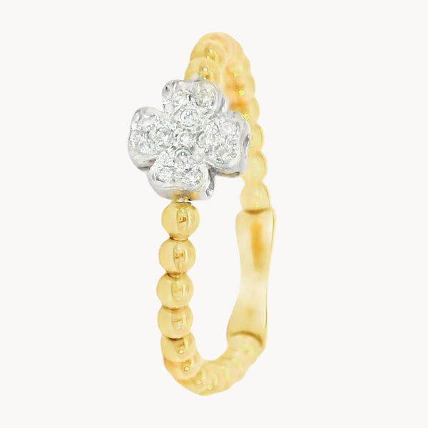 ANILLO CRUZ CON DIAMANTES 0.080 QUILATES BRITNEY