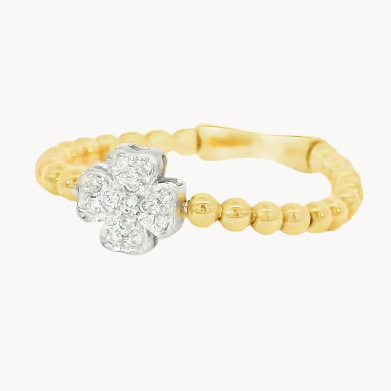 ANILLO CRUZ CON DIAMANTES 0.080 QUILATES BRITNEY