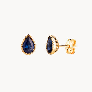 BLUE CUBIC ZIRCONIA DROP EARRINGS