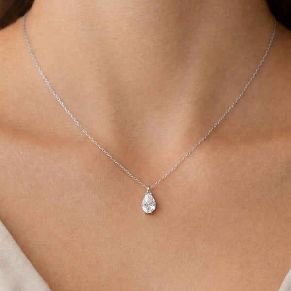 COLGANTE DIAMANTE CREADO 0.74 QUILATES MARQUISE CERTIFICADO IGI