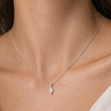 COLGANTE DIAMANTE CREADO 0.54 QUILATES MARQUISE CERTIFICADO IGI