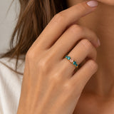 ANILLO CUARZOS AZULES Y CUARZO ROSA CENTRAL