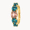 ANILLO CUARZOS AZULES Y CUARZO ROSA CENTRAL