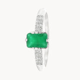 ANILLO ESMERALDA Y DIAMANTES ETNA
