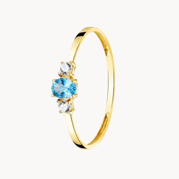 RING MIT AMETHYST UND ZIRKONIA NUR