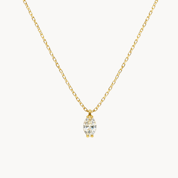 COLGANTE DIAMANTE CREADO 0.53 QUILATES MARQUISE CERTIFICADO IGI