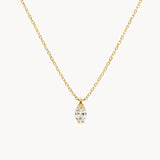 COLGANTE DIAMANTE CREADO 0.53 QUILATES MARQUISE CERTIFICADO IGI