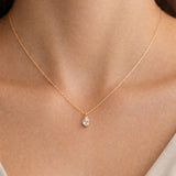 COLGANTE DIAMANTE CREADO 0.53 QUILATES MARQUISE CERTIFICADO IGI