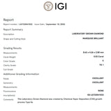 COLGANTE DIAMANTE CREADO 0.53 QUILATES MARQUISE CERTIFICADO IGI