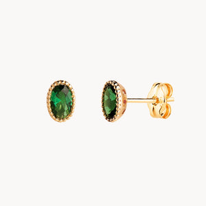 PENDIENTES BOCEL BOLITAS CIRCONITA VERDE
