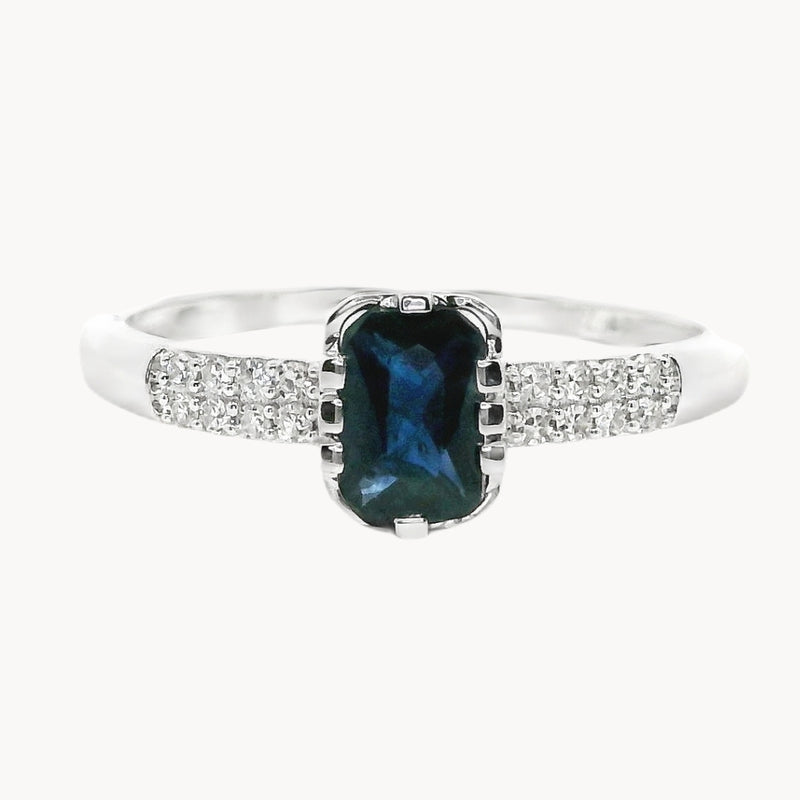 ANILLO ZAFIRO Y DIAMANTES ETNA