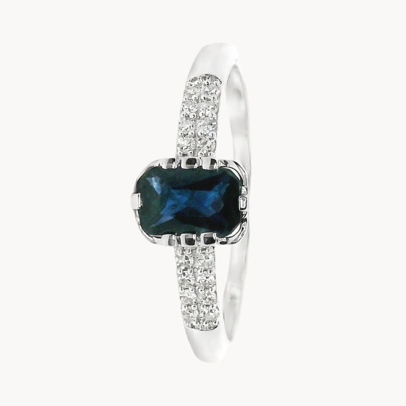 ANILLO ZAFIRO Y DIAMANTES ETNA