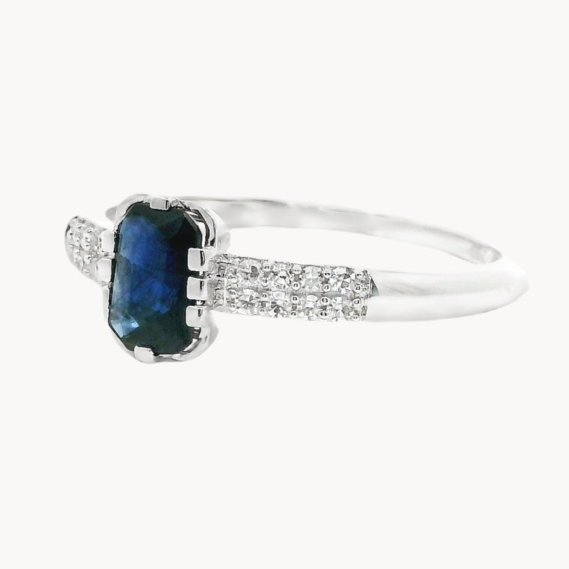 ANILLO ZAFIRO Y DIAMANTES ETNA