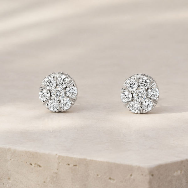 PENDIENTES ROSETA CON DIAMANTES