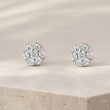 PENDIENTES ROSETA CON DIAMANTES