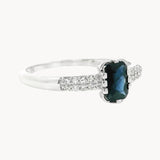 ANILLO ZAFIRO Y DIAMANTES ETNA