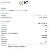 PENDIENTES DIAMANTES CREADOS 1.490 QUILATES CERTIFICADO IGI