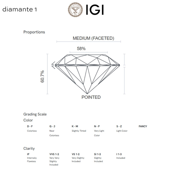 PENDIENTES DIAMANTES CREADOS 1.490 QUILATES CERTIFICADO IGI