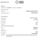 PENDIENTES DIAMANTES CREADOS 1.490 QUILATES CERTIFICADO IGI