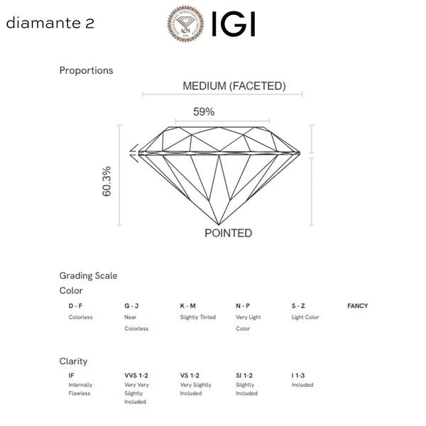 PENDIENTES DIAMANTES CREADOS 1.490 QUILATES CERTIFICADO IGI