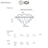 PENDIENTES DIAMANTES CREADOS 1.490 QUILATES CERTIFICADO IGI