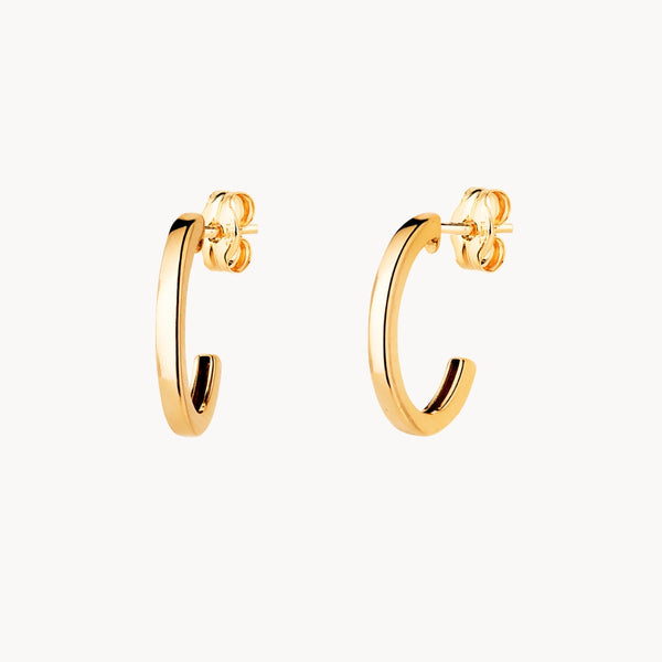 PENDIENTES AROS FORMA OVAL TUBO CUADRADO II