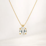 COLGANTE DIAMANTE CREADO 1 QUILATE OVAL CERTIFICADO IGI