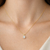 COLGANTE DIAMANTE CREADO 1 QUILATE OVAL CERTIFICADO IGI