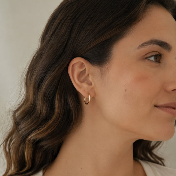 PENDIENTES TUBO CUADRADO ACABADO BRILLO 13MM