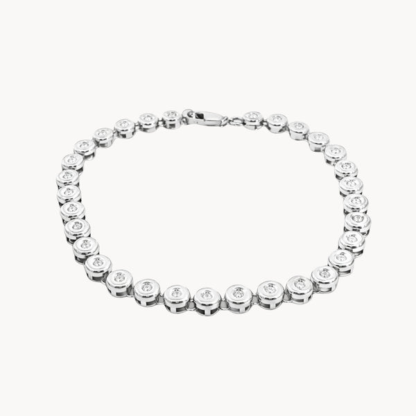 PULSEIRA RIVIÈRE DIAMANTES CRIADOS CHATONES CARLEY