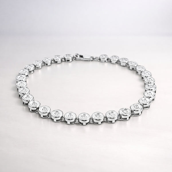 PULSEIRA RIVIÈRE DIAMANTES CRIADOS CHATONES CARLEY