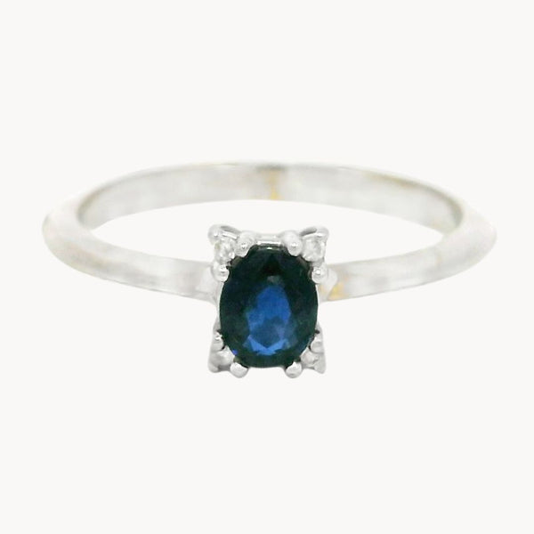 ANILLO ZAFIRO Y DIAMANTES TASIA