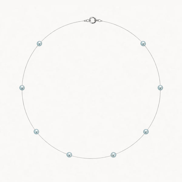 COLLAR CON PERLAS GRISES